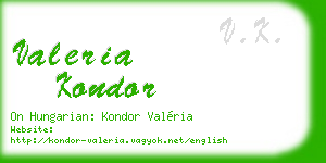 valeria kondor business card